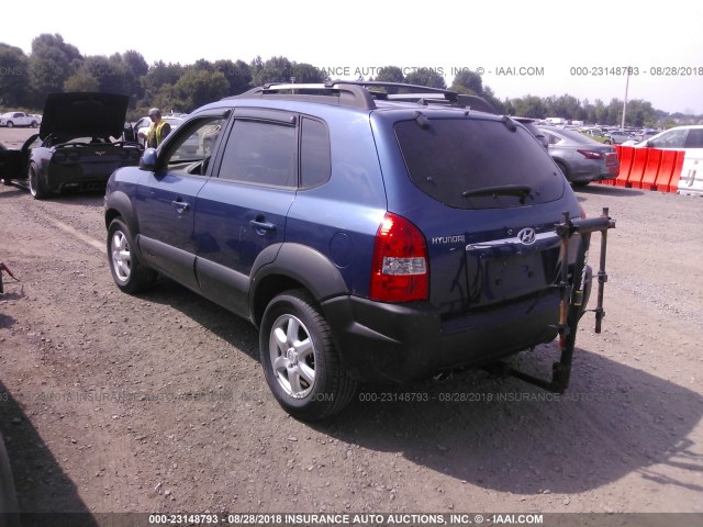 KM8JN72D85U149962 - 2005 HYUNDAI TUCSON GLS/LX BLUE photo 3