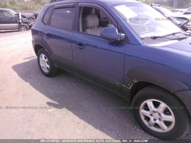 KM8JN72D85U149962 - 2005 HYUNDAI TUCSON GLS/LX BLUE photo 6