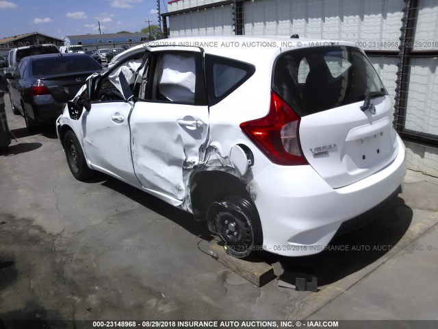 3N1CE2CP0HL374158 - 2017 NISSAN VERSA NOTE S/S PLUS/SV/SL/SR WHITE photo 3