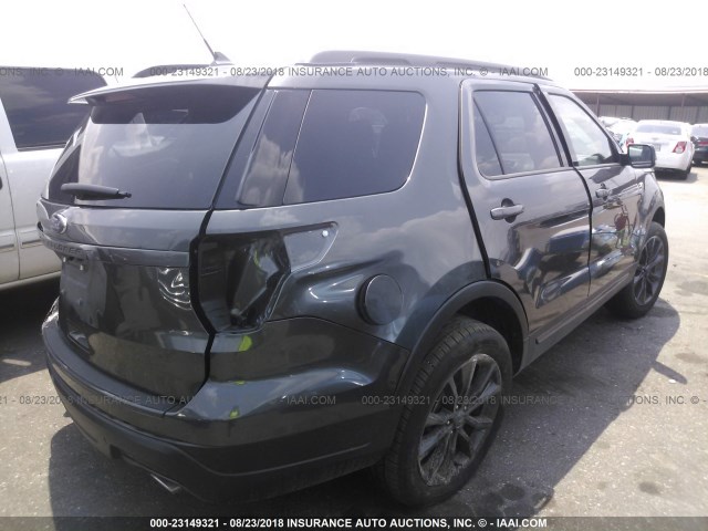 1FM5K7D83JGA54521 - 2018 FORD EXPLORER XLT GRAY photo 4