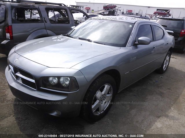 2B3LK53H37H607992 - 2007 DODGE CHARGER R/T GRAY photo 2