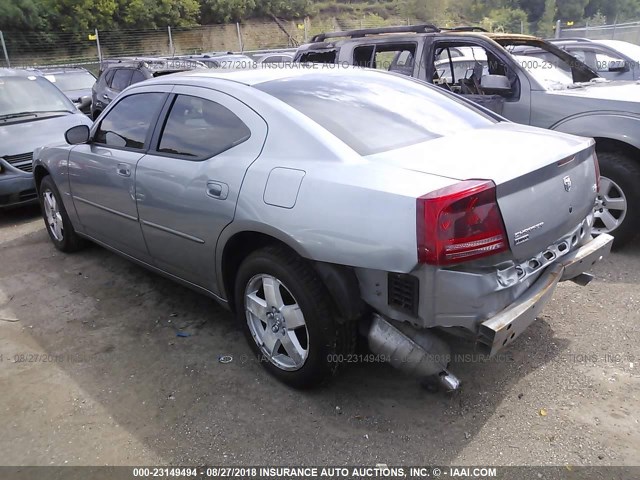 2B3LK53H37H607992 - 2007 DODGE CHARGER R/T GRAY photo 3