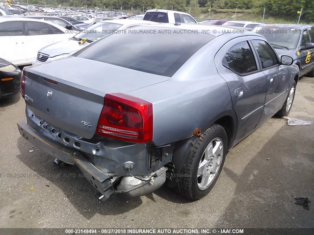 2B3LK53H37H607992 - 2007 DODGE CHARGER R/T GRAY photo 4