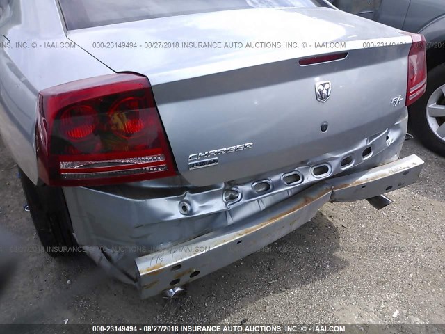 2B3LK53H37H607992 - 2007 DODGE CHARGER R/T GRAY photo 6