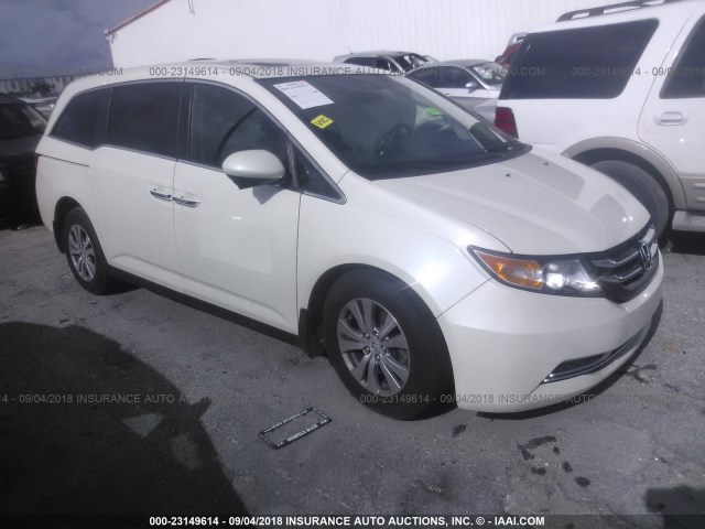 5FNRL5H6XFB043663 - 2015 HONDA ODYSSEY EXL WHITE photo 1