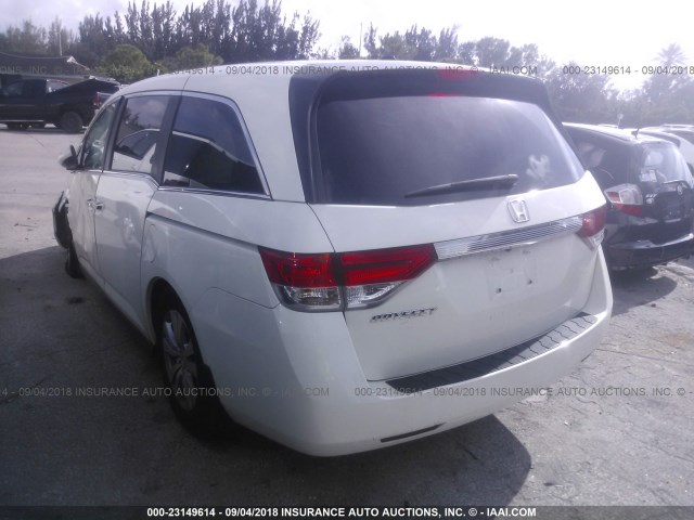 5FNRL5H6XFB043663 - 2015 HONDA ODYSSEY EXL WHITE photo 3