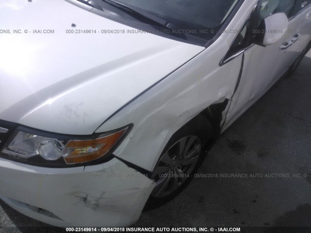 5FNRL5H6XFB043663 - 2015 HONDA ODYSSEY EXL WHITE photo 6