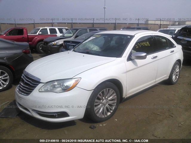 1C3CCBCG4DN621182 - 2013 CHRYSLER 200 LIMITED WHITE photo 2