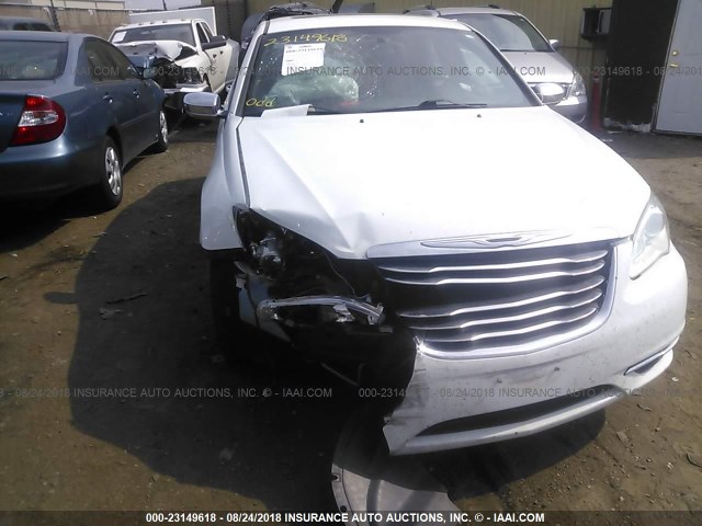 1C3CCBCG4DN621182 - 2013 CHRYSLER 200 LIMITED WHITE photo 6