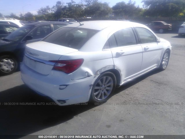 1C3CCBBB9DN764554 - 2013 CHRYSLER 200 TOURING WHITE photo 4