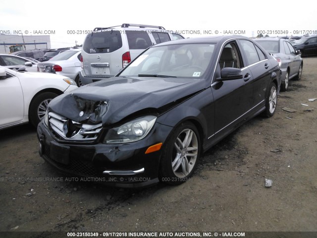 WDDGF8AB6DR285273 - 2013 MERCEDES-BENZ C 300 4MATIC BLACK photo 2