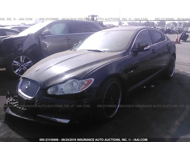 SAJWA06B09HR20923 - 2009 JAGUAR XF PREMIUM LUXURY BLACK photo 2