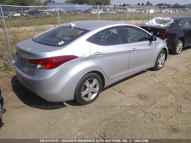 KMHDH4AE7BU153705 - 2011 HYUNDAI ELANTRA GLS/LIMITED SILVER photo 4