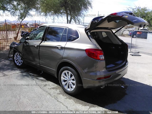 LRBFXBSA9HD201731 - 2017 BUICK ENVISION ESSENCE BROWN photo 3