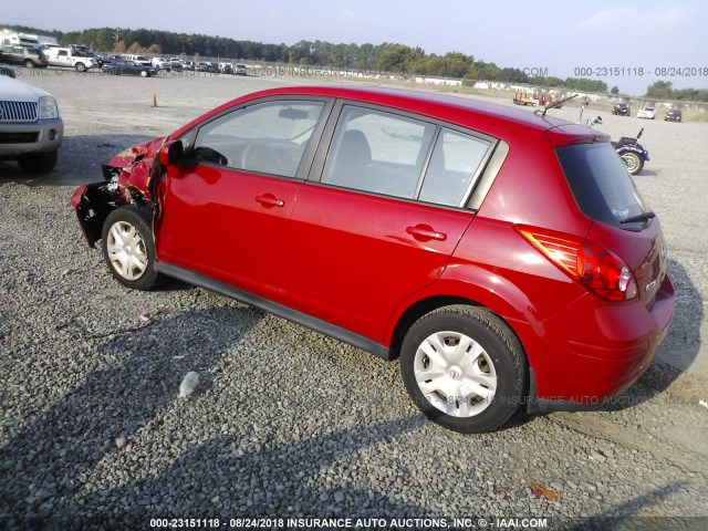 3N1BC1CP2CK243100 - 2012 NISSAN VERSA S/SL RED photo 3