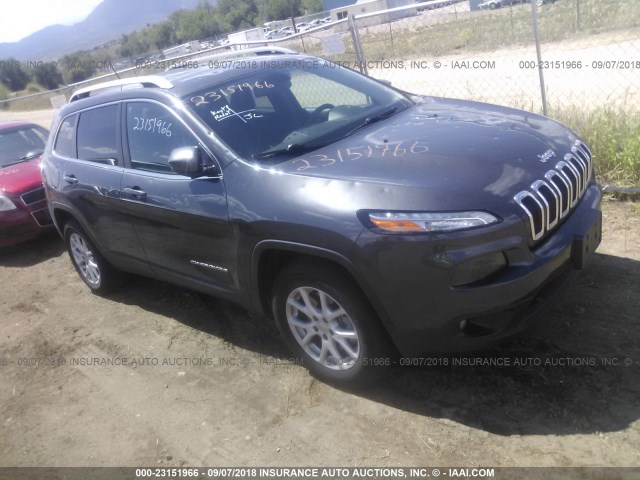 1C4PJMCS0GW175453 - 2016 JEEP CHEROKEE LATITUDE GRAY photo 1