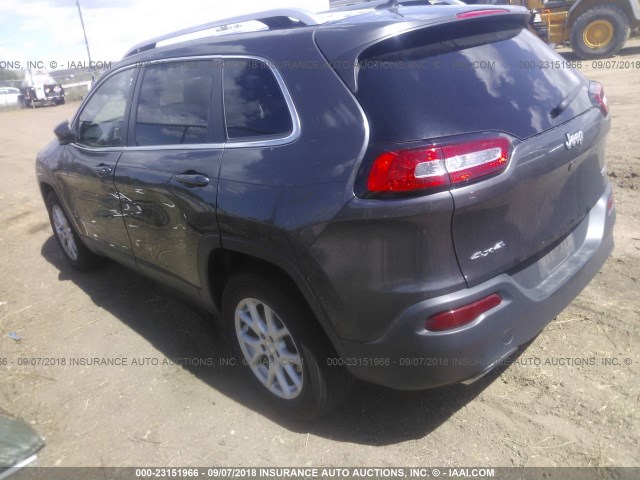 1C4PJMCS0GW175453 - 2016 JEEP CHEROKEE LATITUDE GRAY photo 3