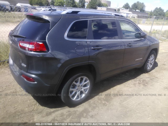 1C4PJMCS0GW175453 - 2016 JEEP CHEROKEE LATITUDE GRAY photo 4