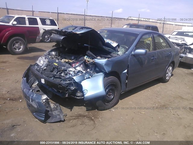 4T1BE32K54U901482 - 2004 TOYOTA CAMRY LE/XLE/SE BLUE photo 2