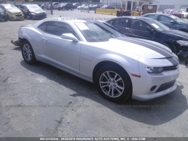 2G1FB1E33F9309398 - 2015 CHEVROLET CAMARO LS SILVER photo 1