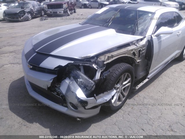 2G1FB1E33F9309398 - 2015 CHEVROLET CAMARO LS SILVER photo 6