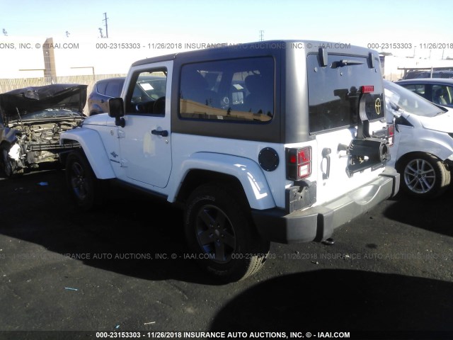 1C4AJWAG9FL568786 - 2015 JEEP WRANGLER SPORT WHITE photo 3