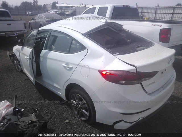 5NPD84LF6JH215663 - 2018 HYUNDAI ELANTRA SEL/VALUE/LIMITED WHITE photo 3