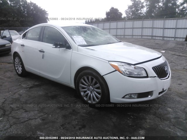 2G4GS5EV5D9131068 - 2013 BUICK REGAL PREMIUM WHITE photo 1