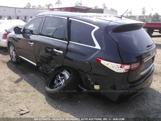 5N1AL0MN8DC333192 - 2013 INFINITI JX35 BLACK photo 3