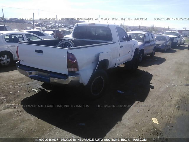 5TENX62N27Z336367 - 2007 TOYOTA TACOMA PRERUNNER WHITE photo 4