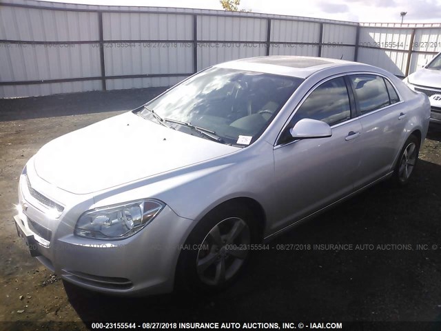 1G1ZC5E19BF384124 - 2011 CHEVROLET MALIBU 1LT SILVER photo 2