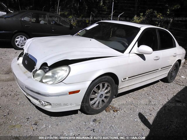 KMHWF35H02A630800 - 2002 HYUNDAI SONATA GLS/LX WHITE photo 2