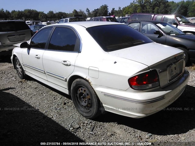 KMHWF35H02A630800 - 2002 HYUNDAI SONATA GLS/LX WHITE photo 3