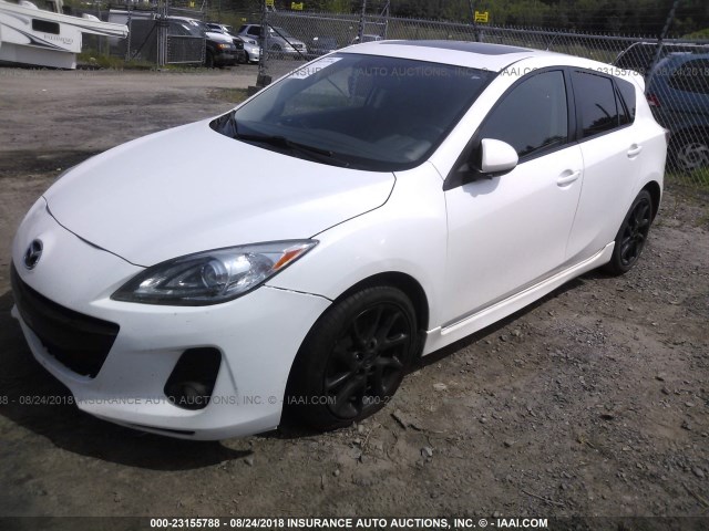 JM1BL1M50C1512920 - 2012 MAZDA 3 S WHITE photo 2