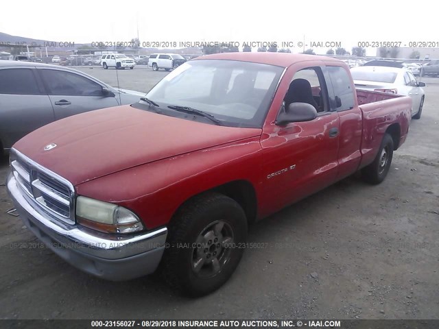 1B7GL22X01S196801 - 2001 DODGE DAKOTA RED photo 2