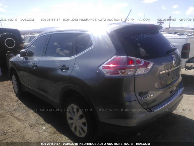 KNMAT2MV8GP692510 - 2016 NISSAN ROGUE S/SL/SV GRAY photo 3