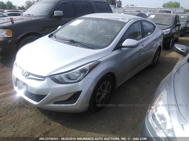 5NPDH4AE0GH793907 - 2016 HYUNDAI ELANTRA SE/SPORT/LIMITED SILVER photo 2