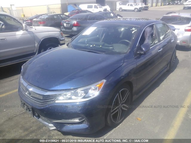 1HGCR2F1XHA220980 - 2017 HONDA ACCORD SPORT SPECIAL EDITION BLUE photo 2