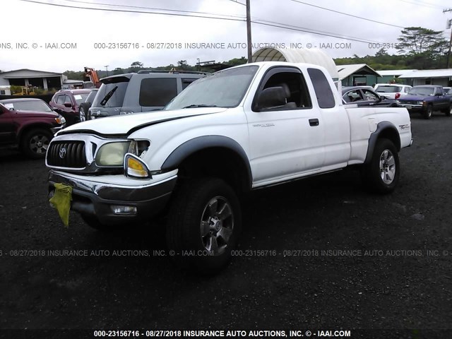 5TEWN72N63Z291072 - 2003 TOYOTA TACOMA XTRACAB WHITE photo 2