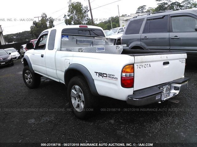 5TEWN72N63Z291072 - 2003 TOYOTA TACOMA XTRACAB WHITE photo 3