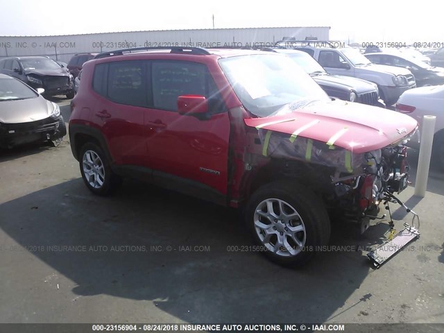 ZACCJBBT3GPE34494 - 2016 JEEP RENEGADE LATITUDE RED photo 1