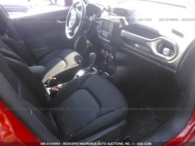 ZACCJBBT3GPE34494 - 2016 JEEP RENEGADE LATITUDE RED photo 5