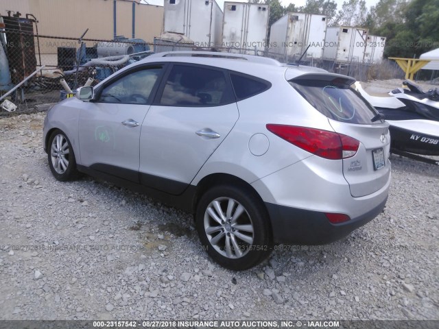 KM8JUCAC6CU403489 - 2012 HYUNDAI TUCSON GLS/LIMITED 银色 照片 3