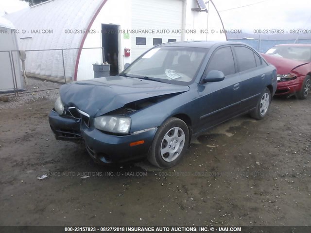 KMHDN45D93U524715 - 2003 HYUNDAI ELANTRA GLS/GT BLUE photo 2