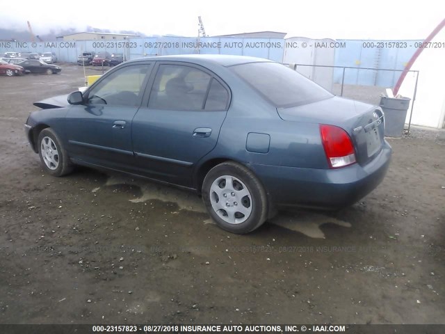 KMHDN45D93U524715 - 2003 HYUNDAI ELANTRA GLS/GT BLUE photo 3