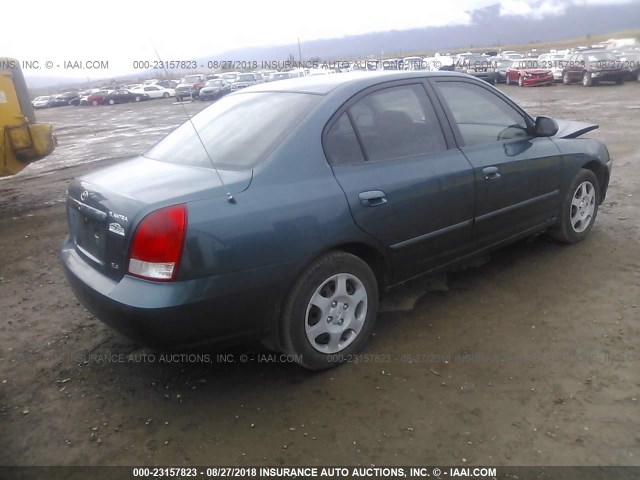 KMHDN45D93U524715 - 2003 HYUNDAI ELANTRA GLS/GT BLUE photo 4