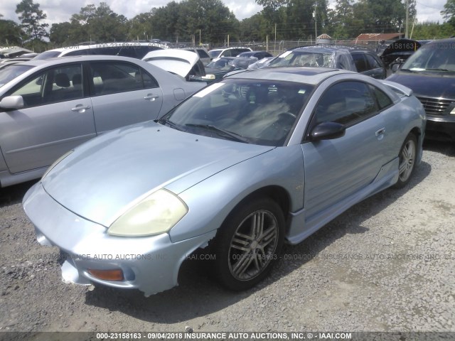 4A3AC84H93E072278 - 2003 MITSUBISHI ECLIPSE GT BLUE photo 2