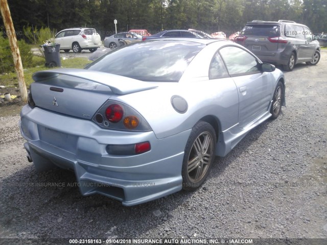 4A3AC84H93E072278 - 2003 MITSUBISHI ECLIPSE GT BLUE photo 4