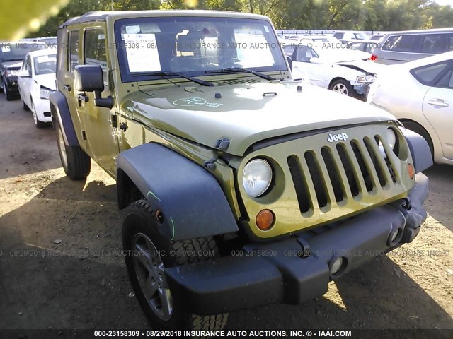 1J4GA39127L145813 - 2007 JEEP WRANGLER X GREEN photo 1