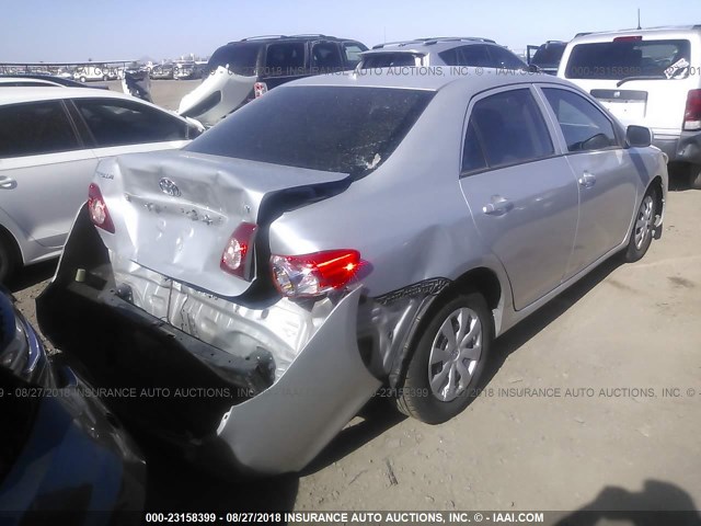 2T1BU4EE6AC498656 - 2010 TOYOTA COROLLA S/LE/XLE SILVER photo 4